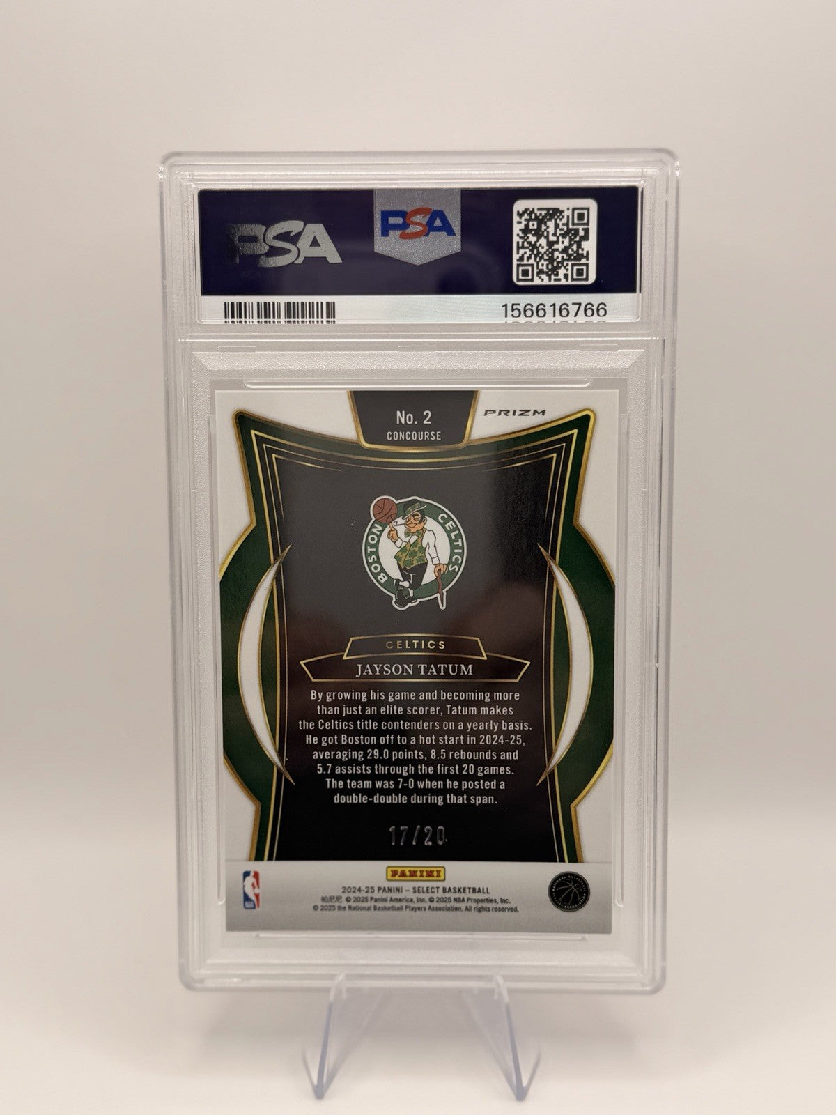 Jayson Tatum 2024 Select Multi Wave /20 PSA 8 Celtics SSP Low Pop