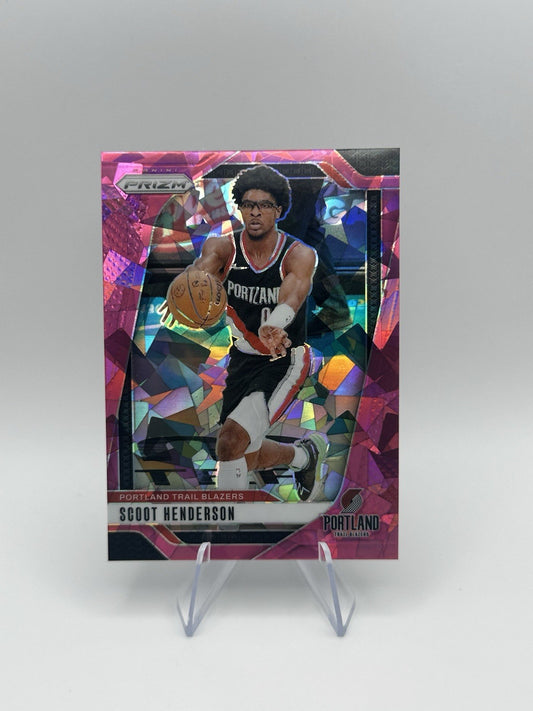 2024-25 Panini Prizm #94 Scoot Henderson Pink Ice Portland Trailblazers NBA Card