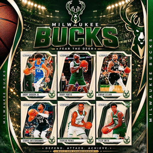 Milwaukee Bucks Team Lot Panini Prizm Cards Giannis Lillard RC NM NBA Card