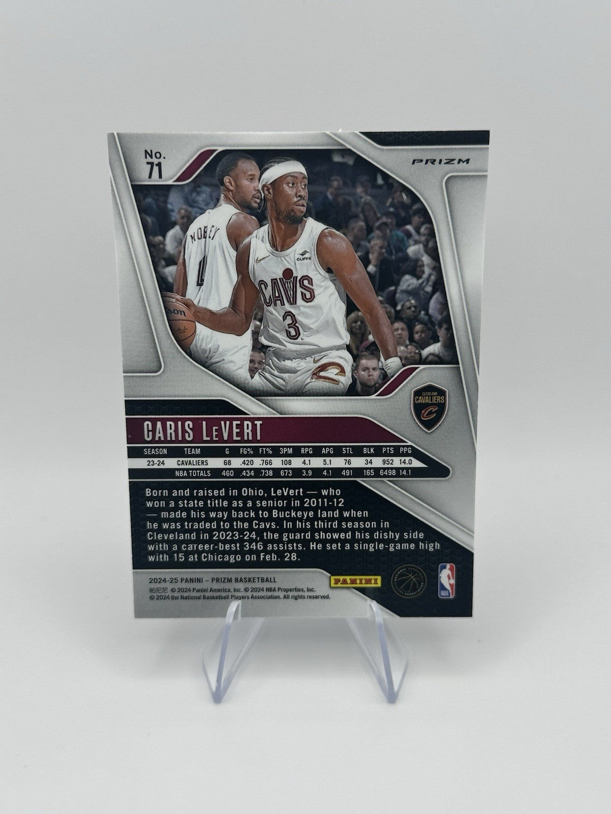 2024-25 Panini Prizm Silver Cleveland Cavaliers #71 Caris LeVert NBA Card