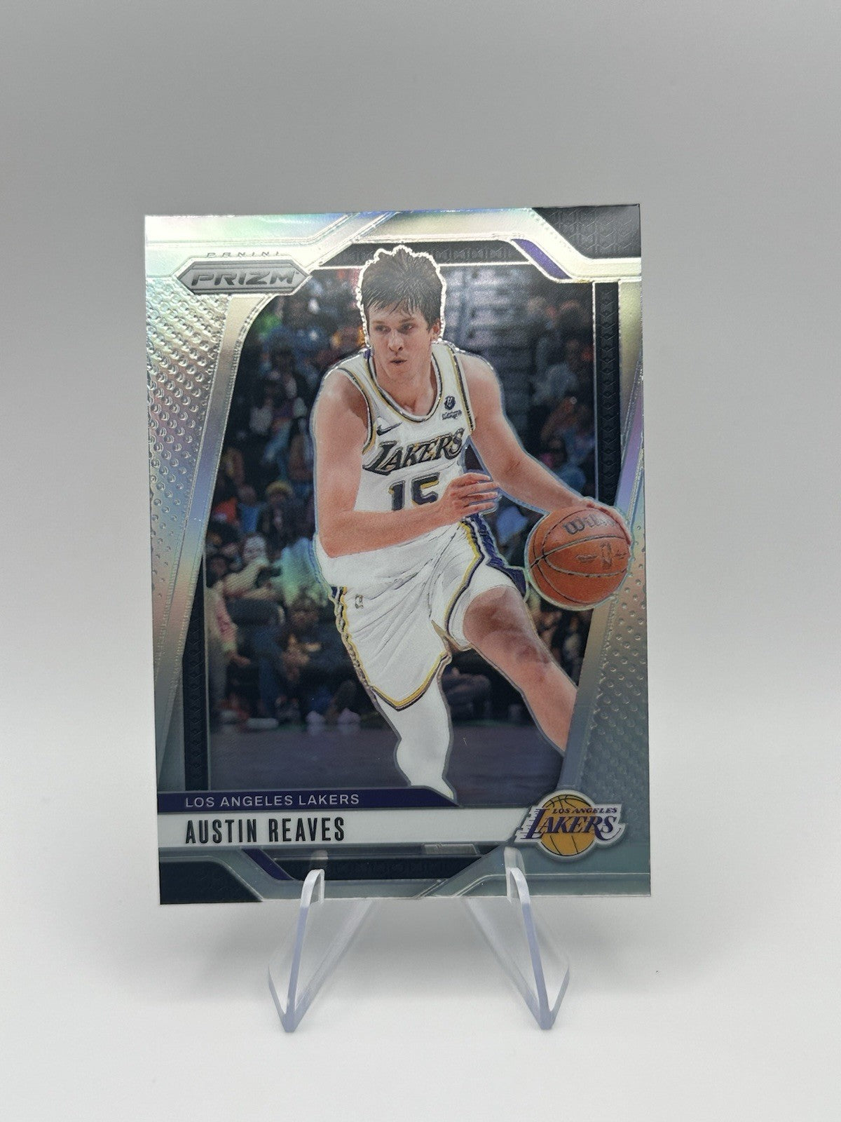 2024-25 Panini Prizm Silver Prizm #26 Los Angeles Lakers Austin Reaves NBA Card