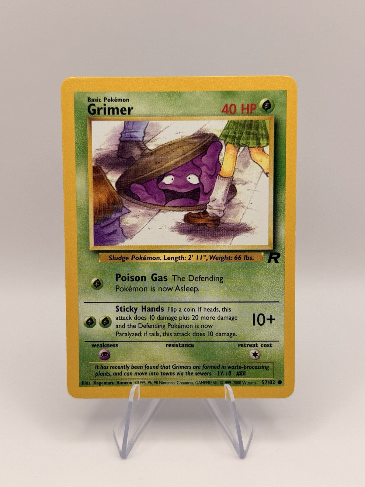 Pokémon Team Rocket Grimer 57/82 Unlimited WOTC Vintage