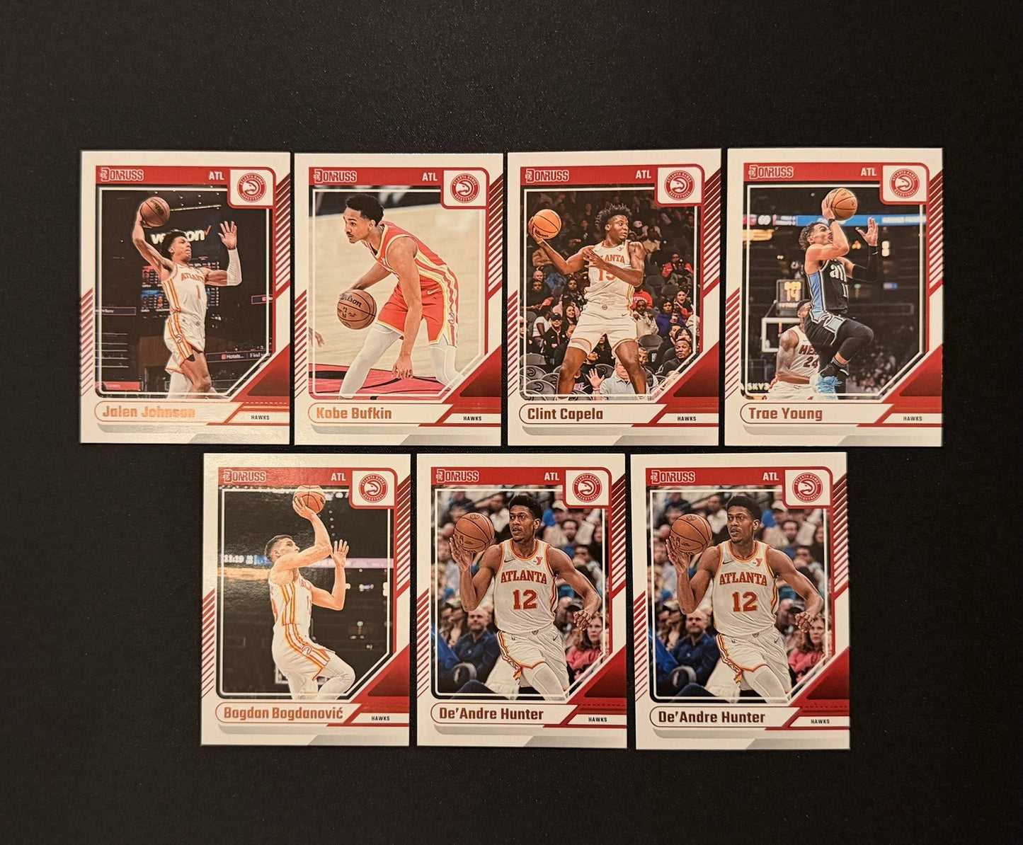 2024-25 Donruss Atlanta Hawks Team Lot Young Johnson Capela Hunter Bufkin