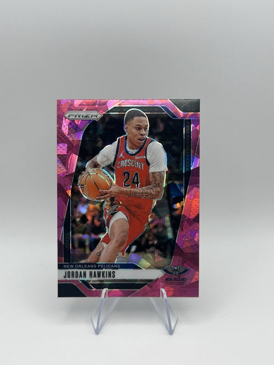 2024-25 Panini Prizm #48 Jordan Hawkins Pink Ice New Orleans Pelicans NBA Card