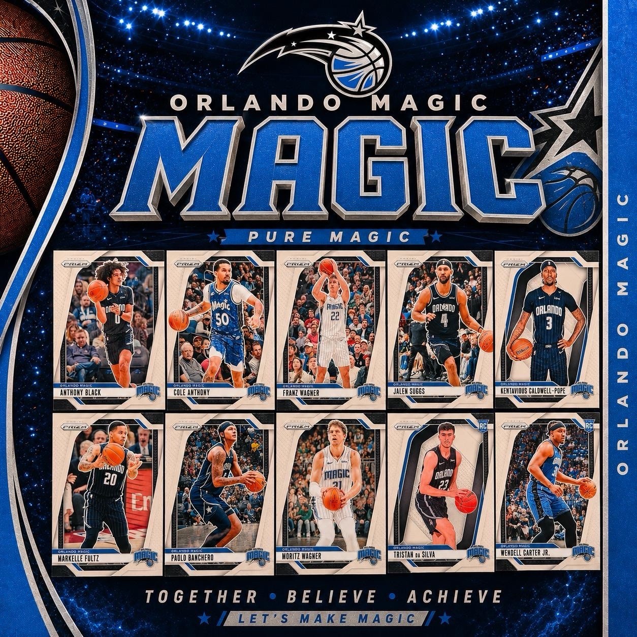 Orlando Magic Team Lot Panini Prizm Cards Banchero Wagner Suggs RC NM NBA Card