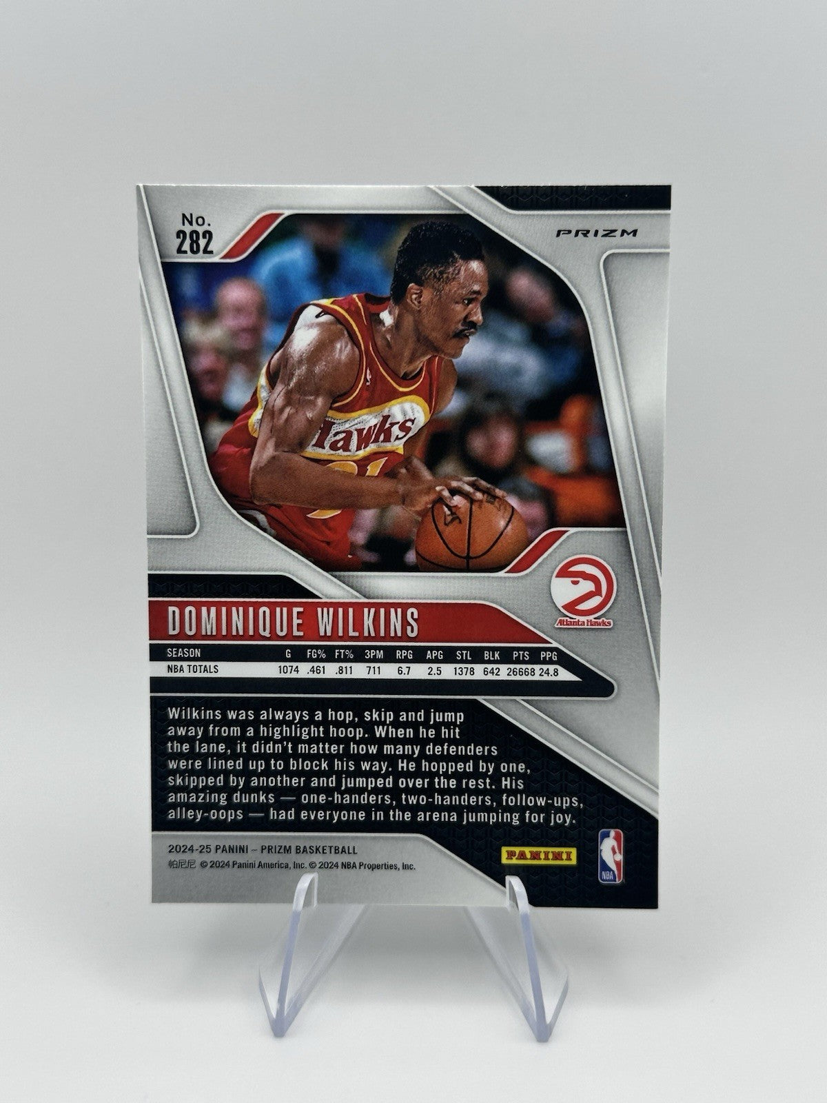 2024-25 Panini Prizm Dominique Wilkins Green Prizm Atlanta Hawks NBA Card