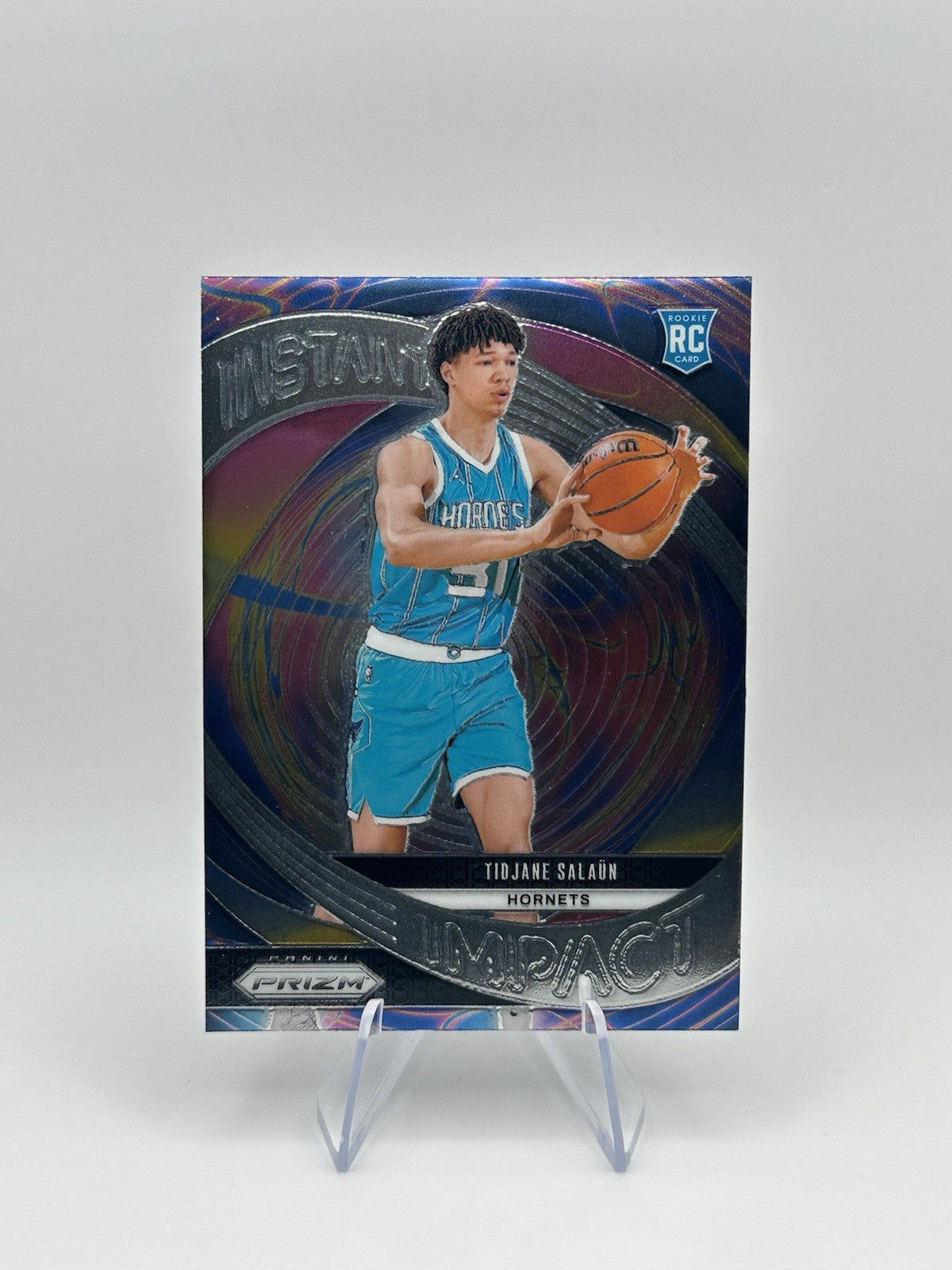 2024-25 Panini Prizm Tidjane Salaun Instant Impact RC NBA Card