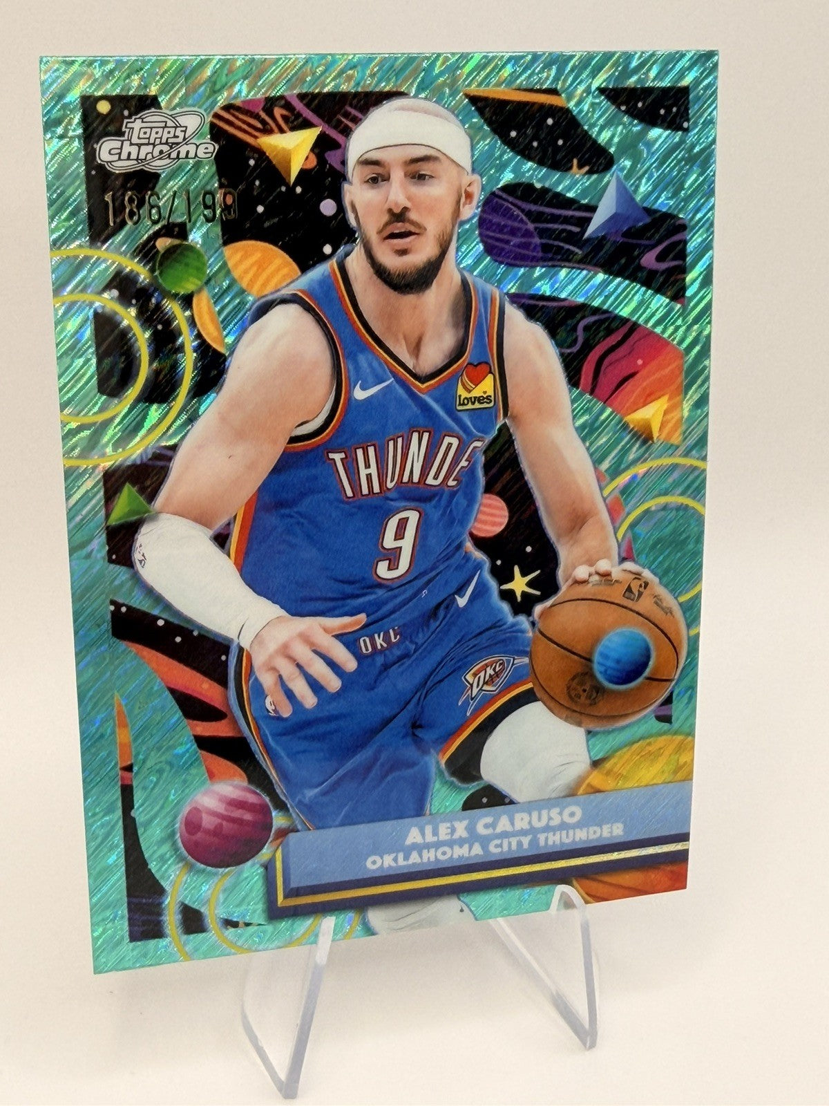 2025 Topps Chrome Alex Caruso Aqua Equinox /199 Oklahoma City Thunder #103