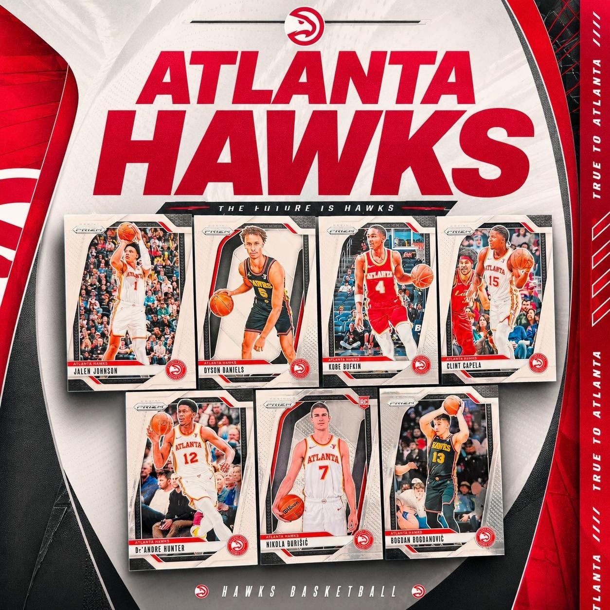 Atlanta Hawks Team Lot Panini Prizm Cards Jalen Johnson Dyson Daniels RC +
