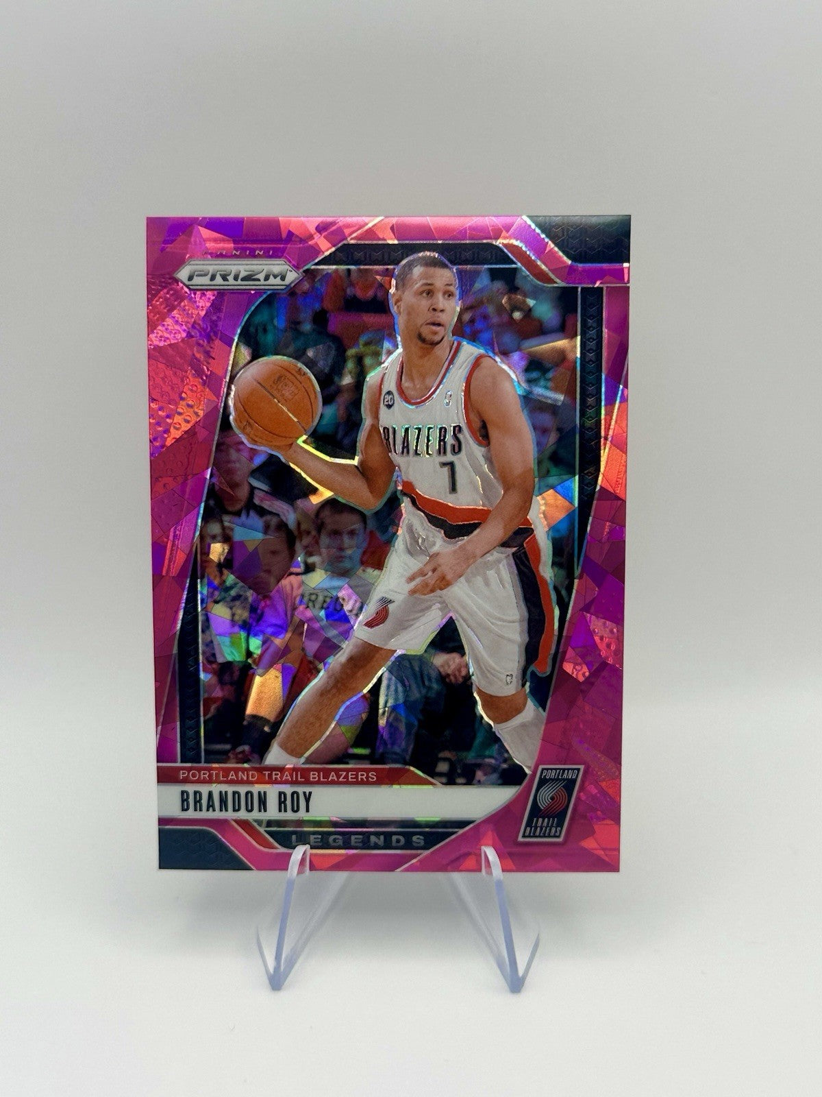 2024-25 Panini Prizm Basketball Brandon Roy #271 Pink Cracked Ice Portland T