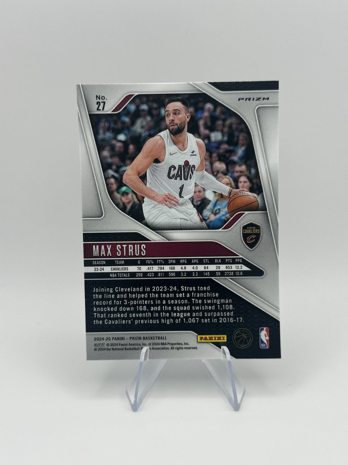 2024-25 Panini Prizm Green Ice Prizm #27 Max Strus Cleveland Cavaliers NBA Card
