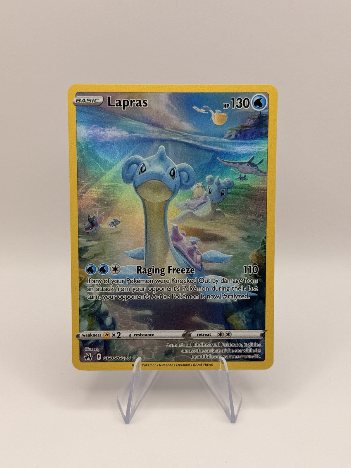Pokémon Crown Zenith Galarian Gallery Lapras GG05/GG70 Holo Near Mint