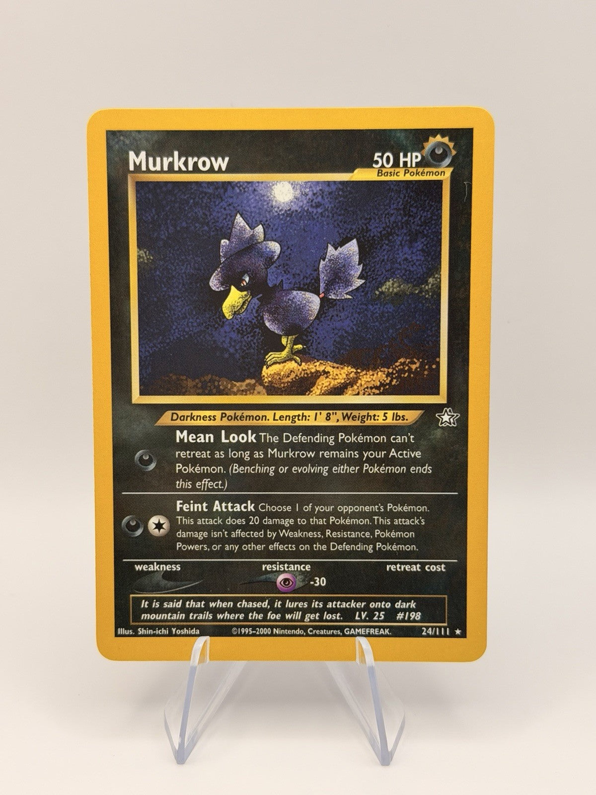 2000 Pokemon TCG Neo Genesis Murkrow 24/111 Rare Non Holo WOTC LP/MP