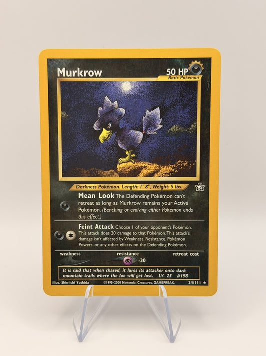 2000 Pokemon TCG Neo Genesis Murkrow 24/111 Rare Non Holo WOTC LP/MP