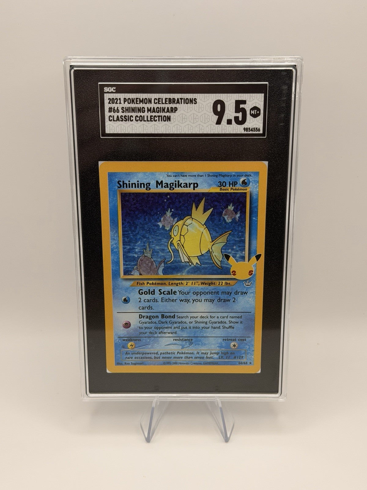 2021 Pokemon Celebrations Shining Magikarp 66/64 SGC 9.5 Classic Holo
