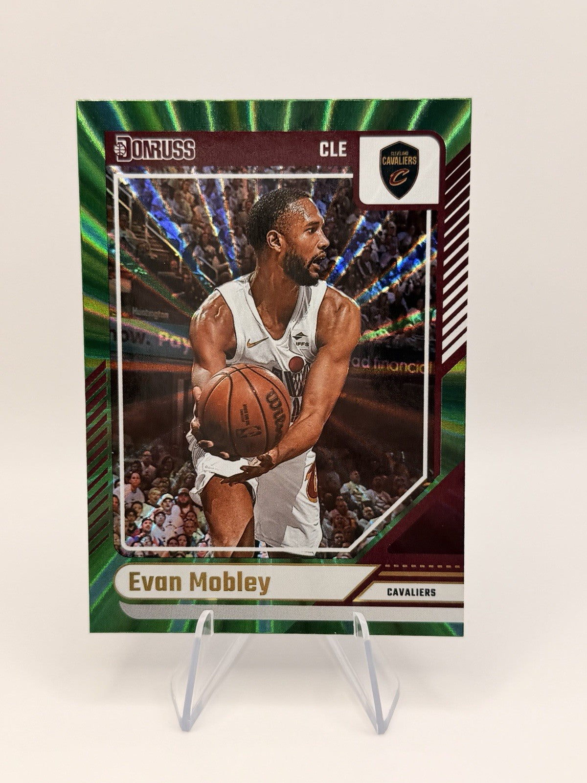 2024-25 Panini Donruss Green Holo Laser #67 Evan Mobley Clevaland Cavaliers