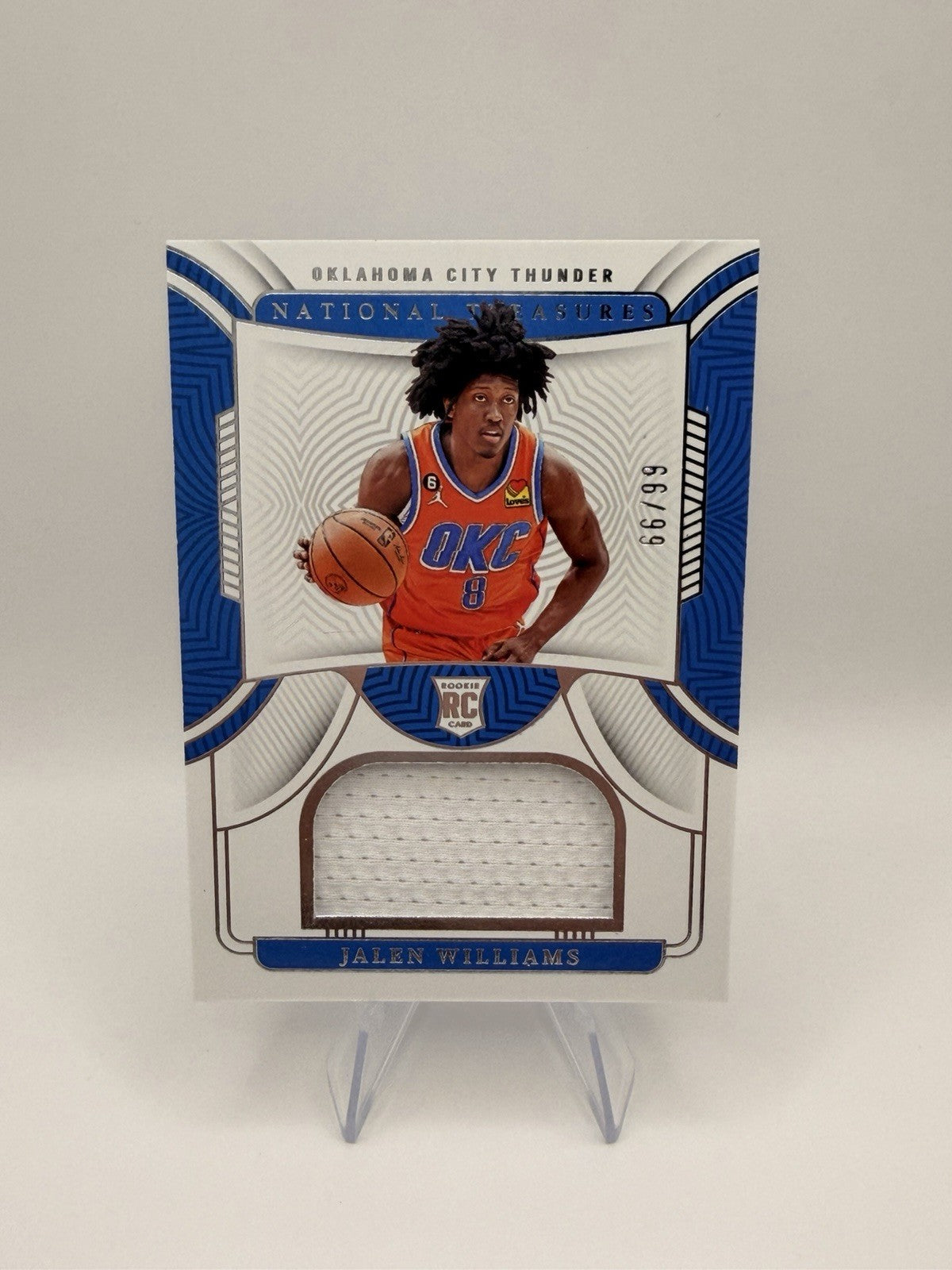 2022-23 Panini National Treasures Jalen Williams RMR-JAL Blue Patch /99