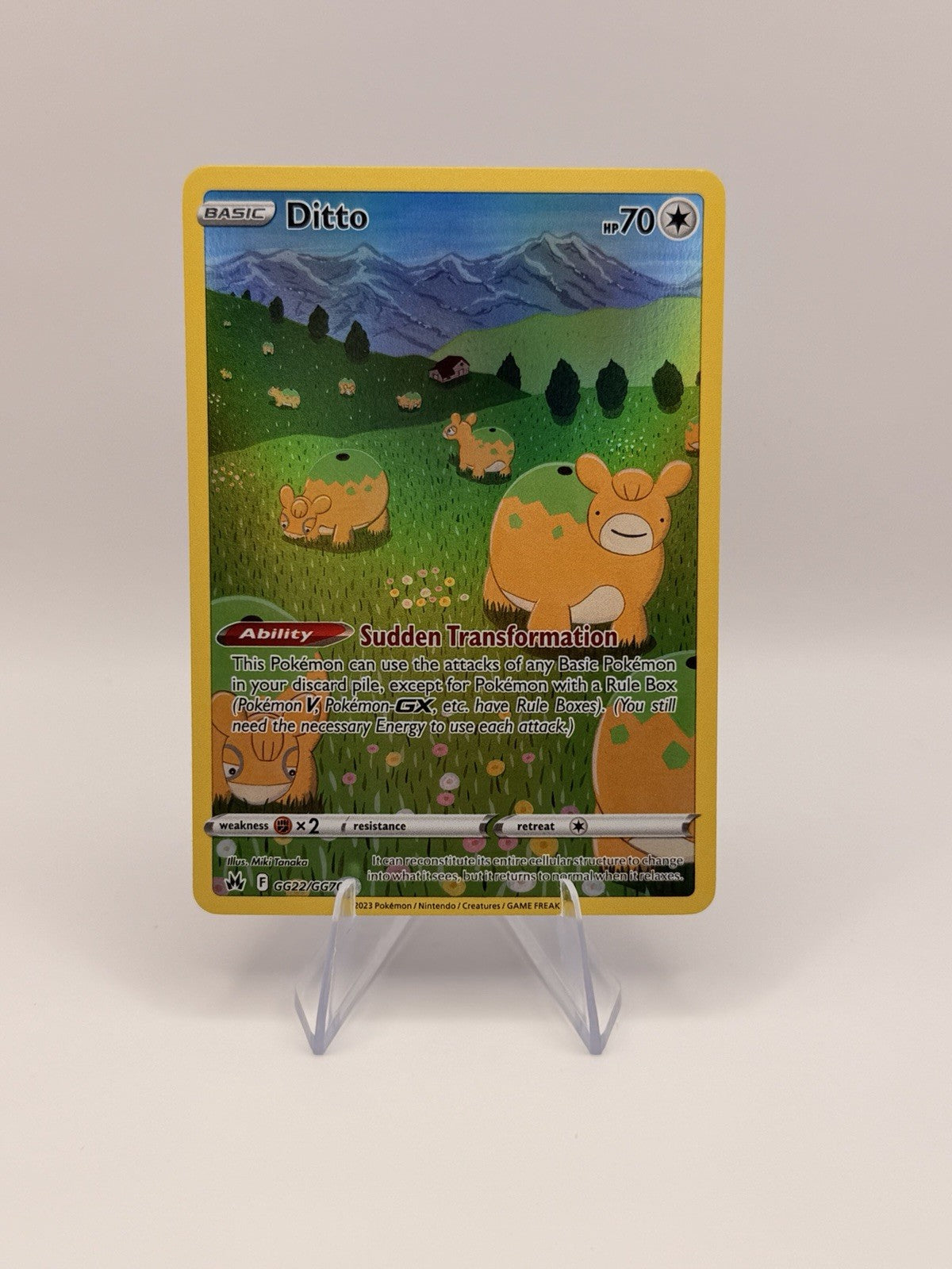 Pokémon Crown Zenith Galarian Gallery Ditto GG22/GG70 Holo Near Mint