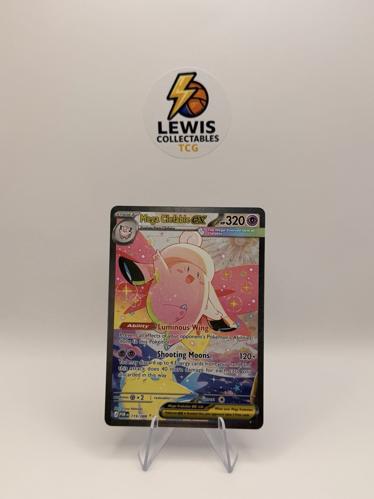 Pokemon Mega Clefable ex 119/088 Full Art Perfect Order NM