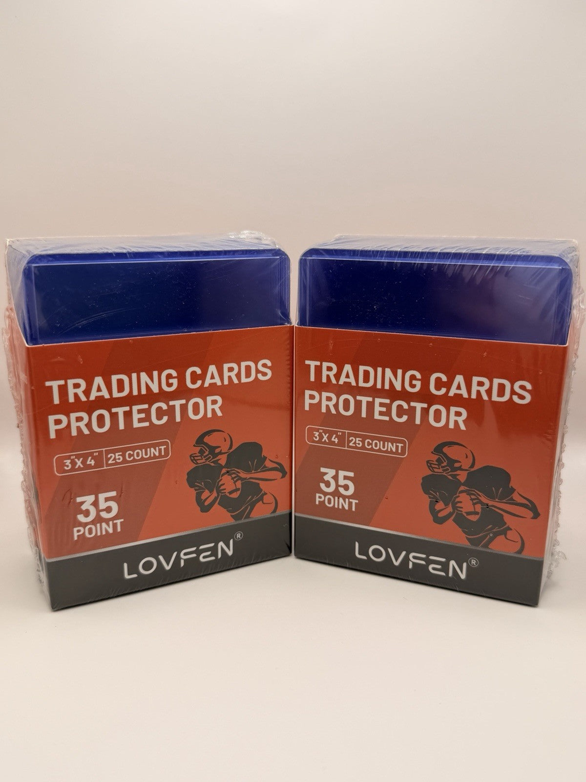100x LOVFEN 35PT Trading Card Top Loaders Protectors 3x4 Ultra Clear Holders
