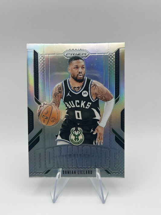 2024-25 Panini Prizm Silver Dominance Milwaukee Bucks #1 Damian Lillard NBA Card