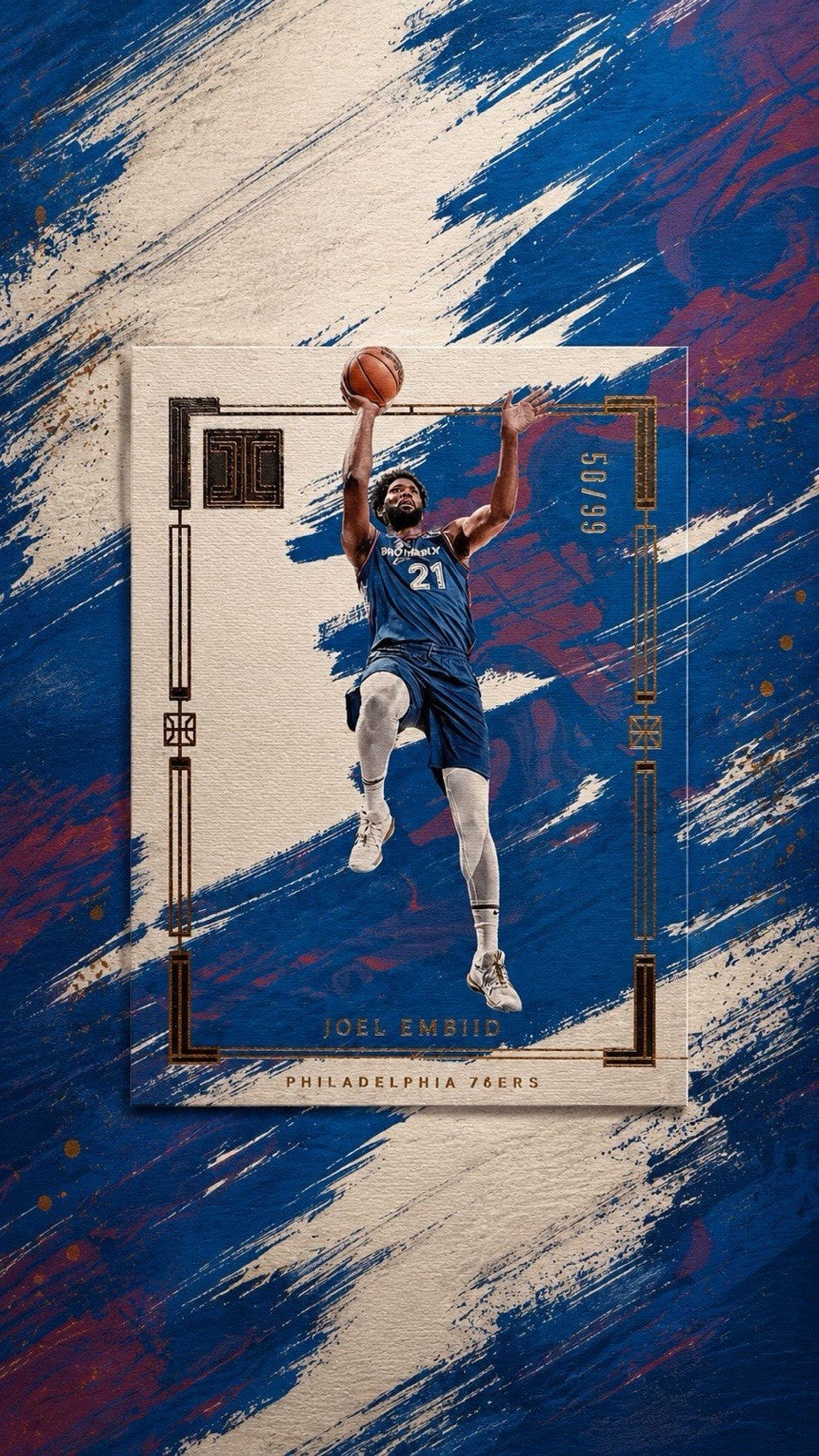 2023-24 Panini Impeccable Joel Embiid Bronze /99 #41 76ers SSP NM