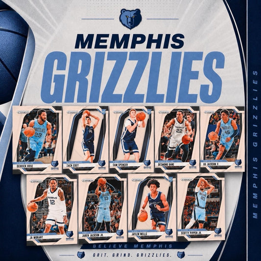Memphis Grizzlies Team Lot Panini Prizm Cards Morant Edey Wells RC Bane NM