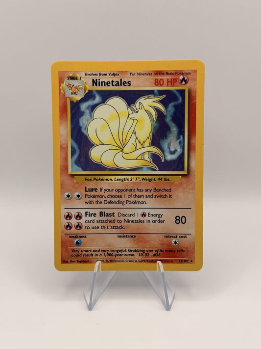 1999 Pokemon Base Set Ninetales 12/102 Holo Rare Vintage WOTC English