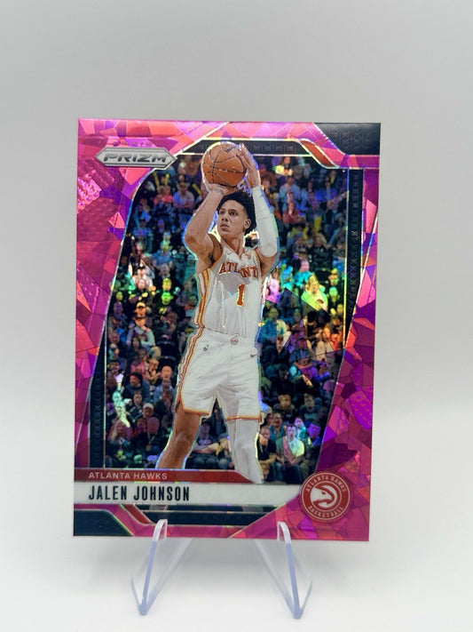 2024-25 Panini Prizm Pink Ice Jalen Johnson #120 Atlanta Hawks NBA Card