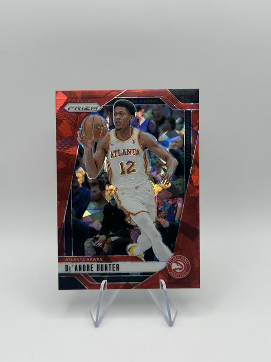 2024-25 Panini Prizm #47 De'Andre Hunter Red Ice Atlanta Hawks NBA Card