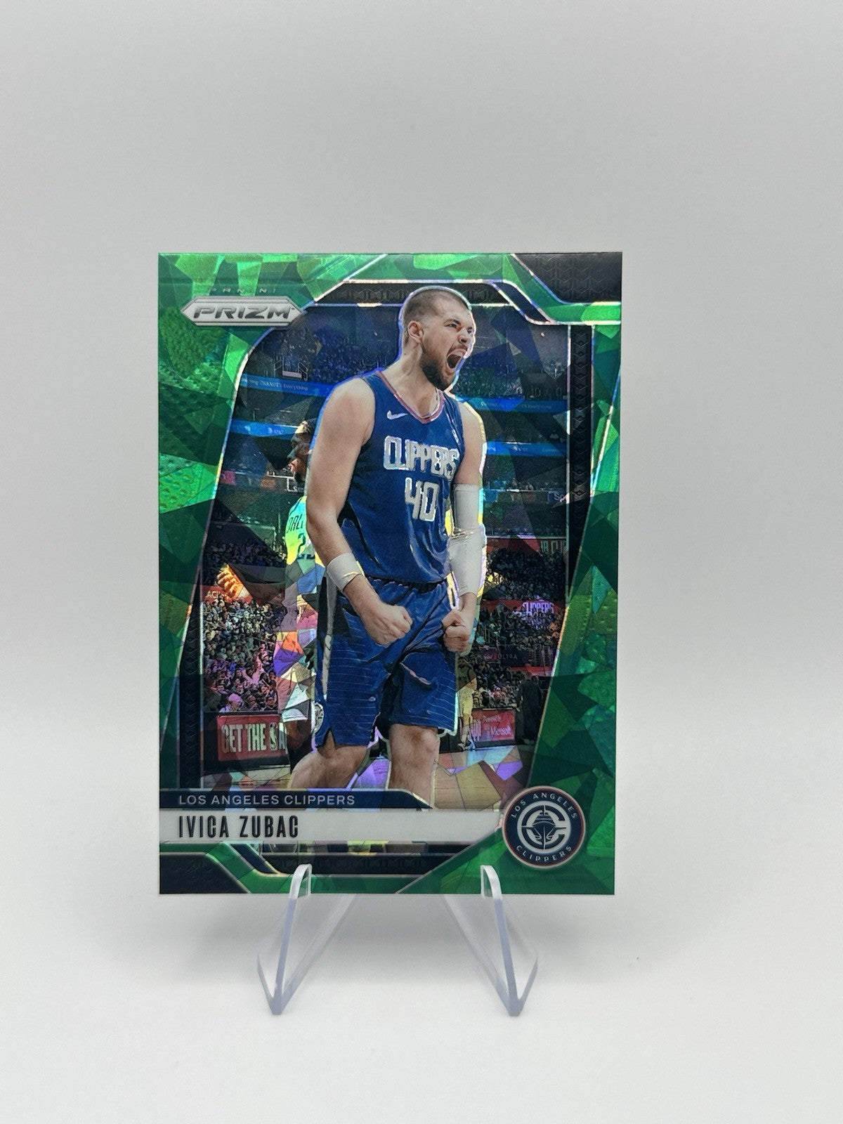2024-25 Panini Prizm Green Ice Prizm #39 Ivica Zubac Los Angeles Clippers
