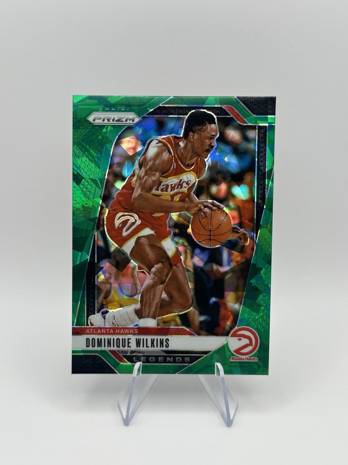 2024-25 Panini Prizm Dominique Wilkins Green Prizm Atlanta Hawks NBA Card