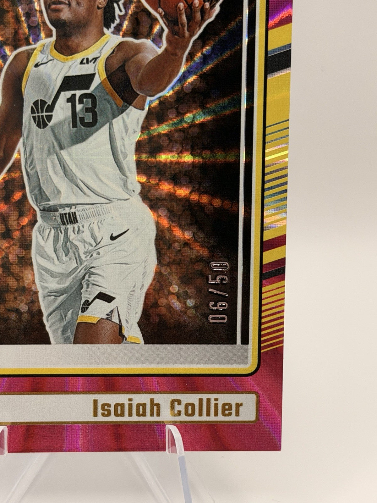 2024-25 Donruss Isaiah Collier Rated Rookie Pink Laser/90 #237 RC Jazz NM