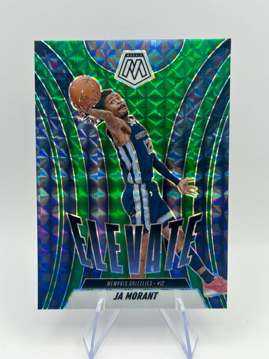 2024-25 Panini Mosaic Ja Morant Elevate Green Memphis Grizzlies NBA Card