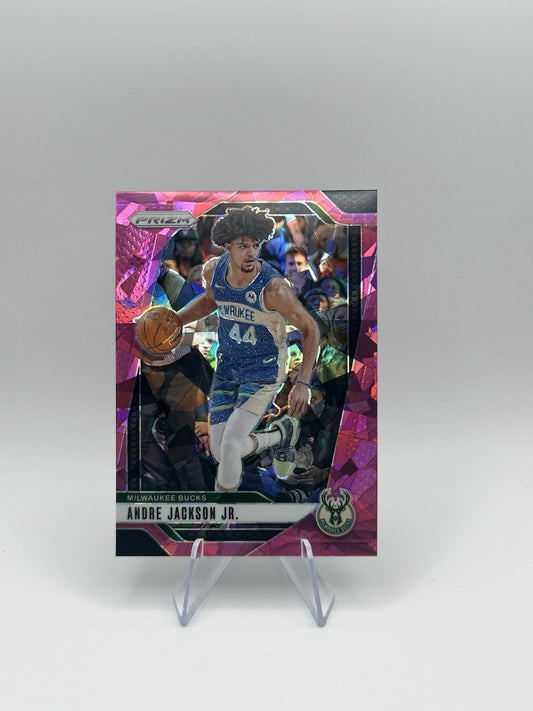 2024-25 Panini Prizm #52 Andre Jackson Jr. Pink Ice Milwaukee Bucks NBA Card