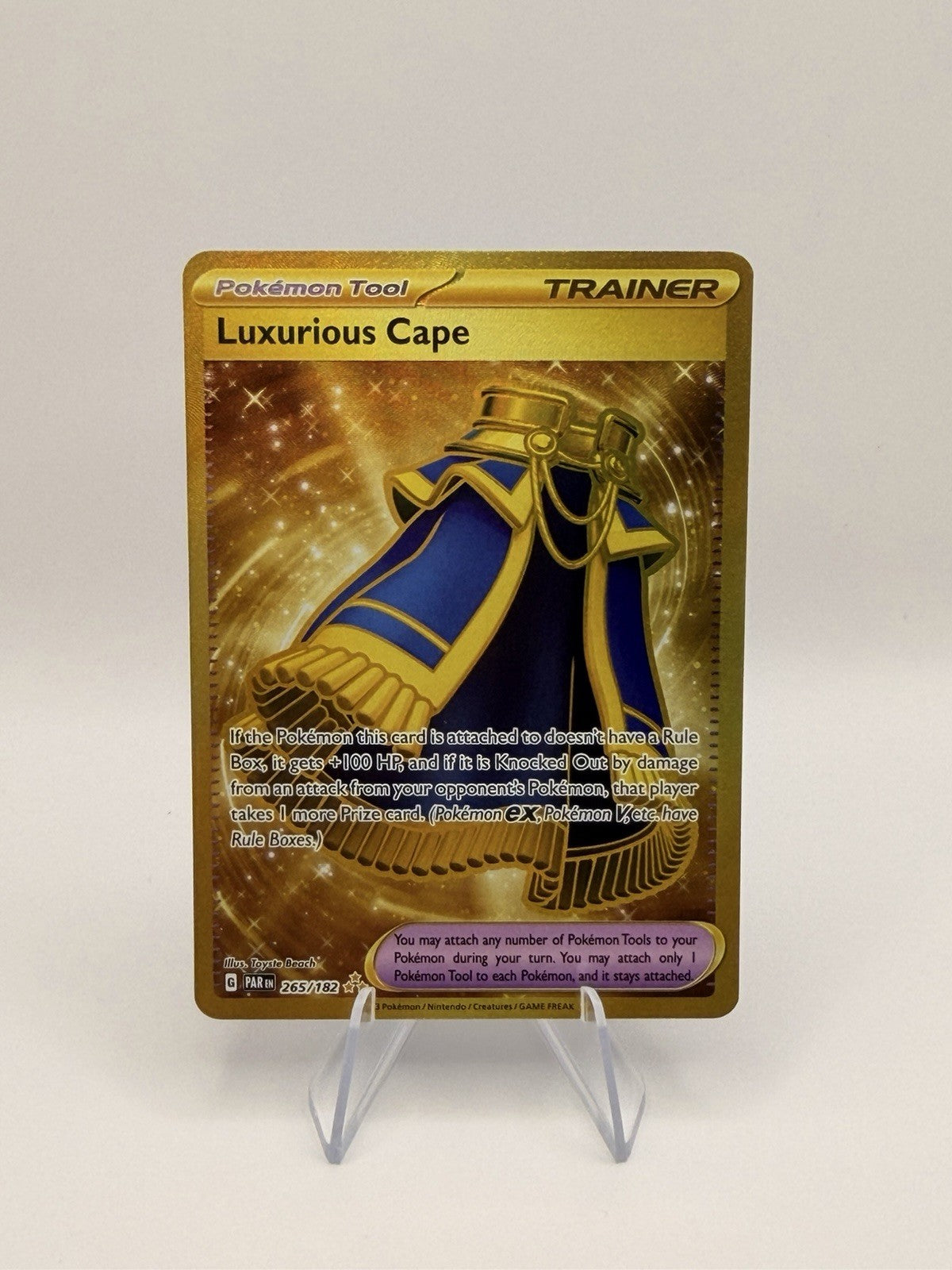 Pokemon Luxurious Cape Gold Hyper Rare 265/182 Paradox Rift NM