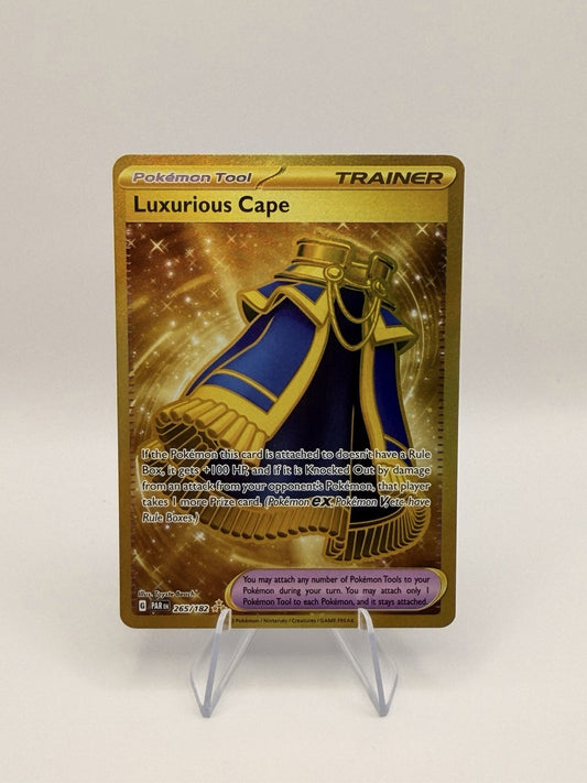 Pokemon Luxurious Cape Gold Hyper Rare 265/182 Paradox Rift NM
