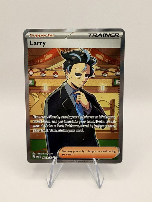 Pokemon Larry Illustration Rare 235/182 Paradox Rift IR NM