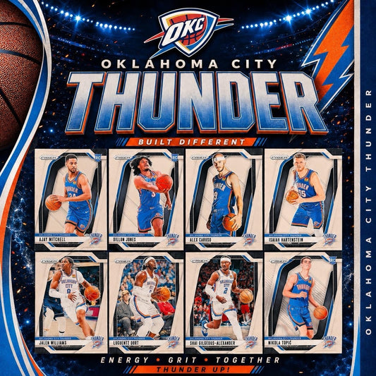 Oklahoma City Thunder Team Lot Panini Prizm Cards SGA Jalen Williams RC NM