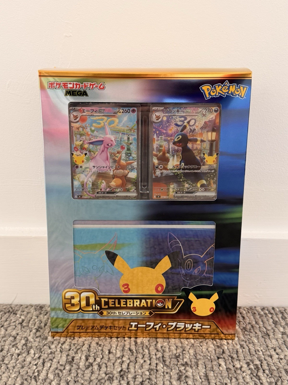 Pokemon 30th Celebration Espeon Umbreon ex Premium Deck Set Japanese