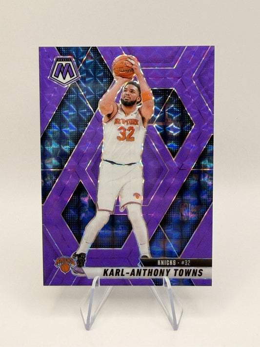 2024-25 Prizm Mosaic Karl-Anthony Towns Purple Prizm Parallel/249 Knicks #