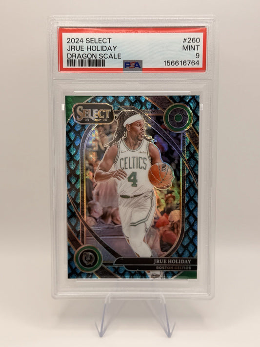 Jrue Holiday 2024-25 Panini Select Courtside Dragon Scale /8 PSA 9 Celtics #260