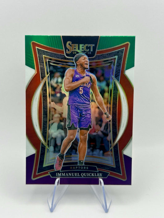 2024-25 Select Immanuel Quickley Green White Red Tri-Color Prizm Toronto Rap