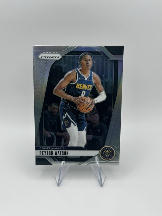 2024-25 Panini Prizm Silver Prizm Denver Nuggets #133 Peyton Watson NBA Card