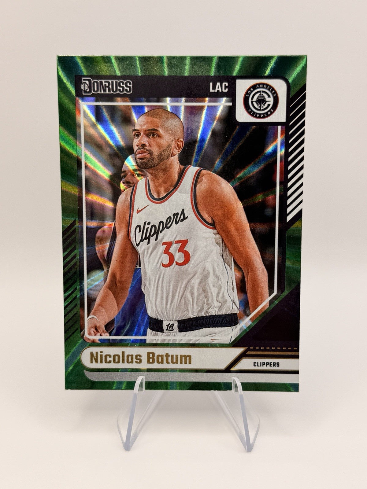 2024-25 Panini Donruss - Nicolas Batum #51 Holo Green Laser NBA Card