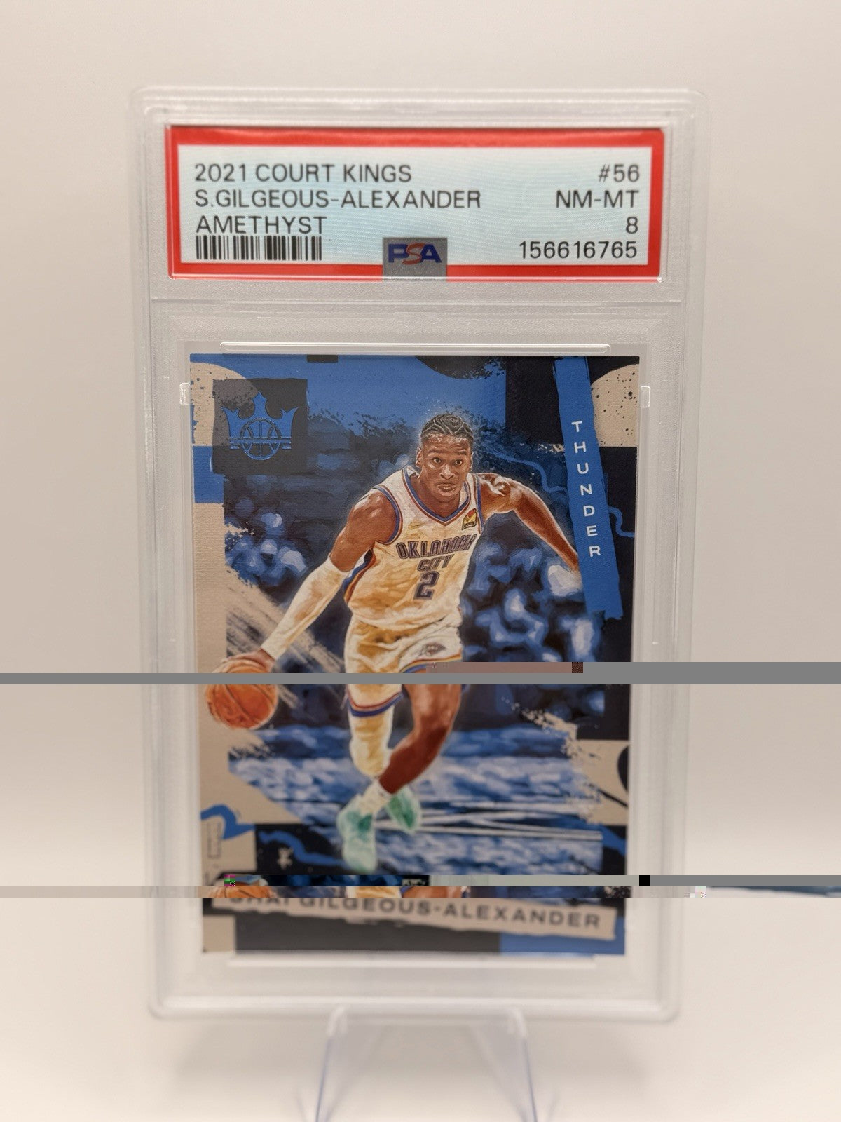 Shai Gilgeous-Alexander 2021 Court Kings Amethyst /99 PSA 8 Thunder SSP
