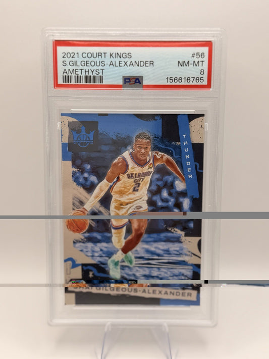 Shai Gilgeous-Alexander 2021 Court Kings Amethyst /99 PSA 8 Thunder SSP