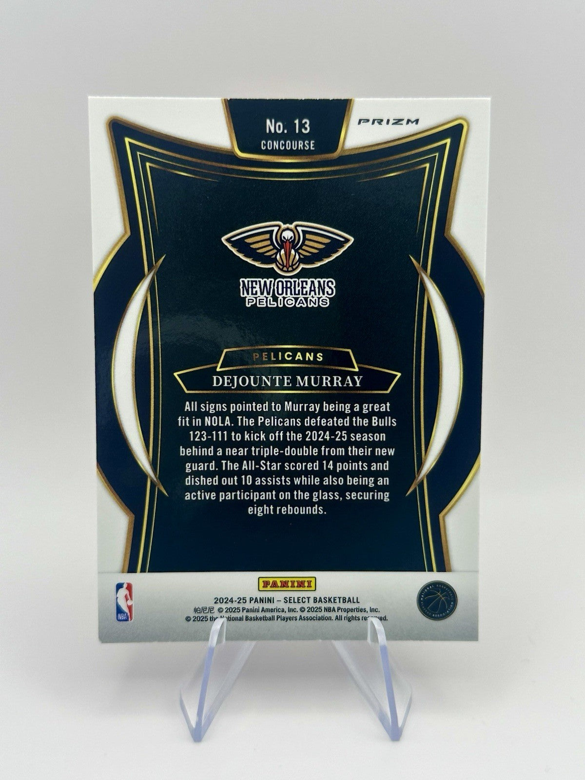 2024-25 Select Dejounte Murray Red Wave New Orleans Pelicans #13 NBA Card