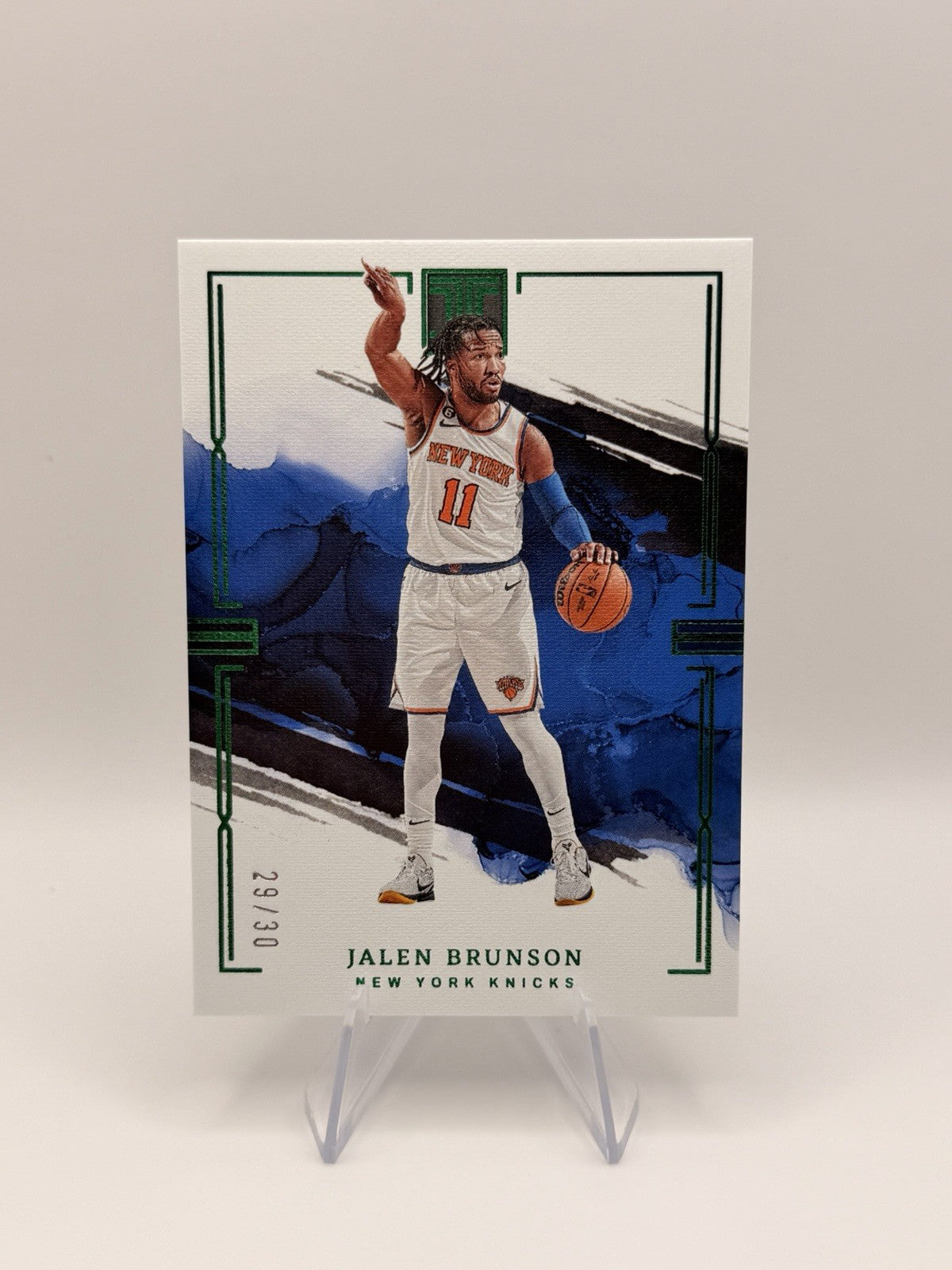 2022-23 Panini Impeccable Jalen Brunson Emerald /30 Knicks SSP #29/30