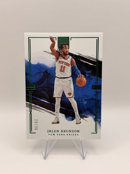 2022-23 Panini Impeccable Jalen Brunson Emerald /30 Knicks SSP #29/30